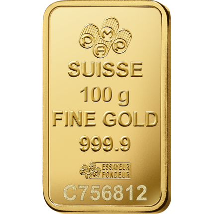 PAMP 100 Grams Lady Fortuna Gold Bar